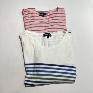Armor Lux Womens Tops Lot of 2 Size M T Shirt Striped 1/2 Sleeve Preppy France